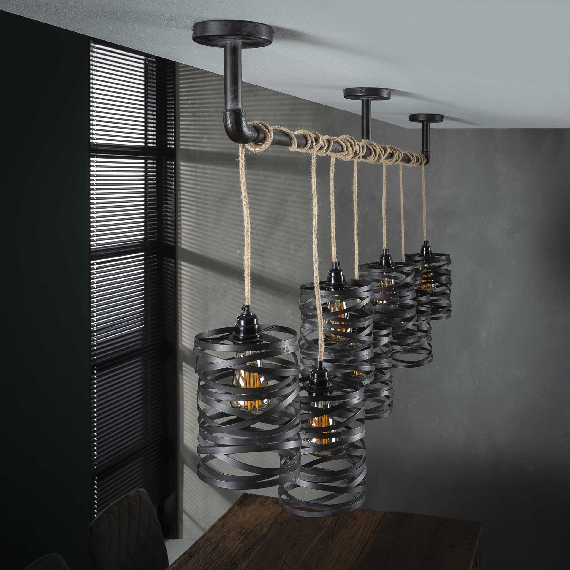 Hanglamp 7L gedraaid - Slate Grey