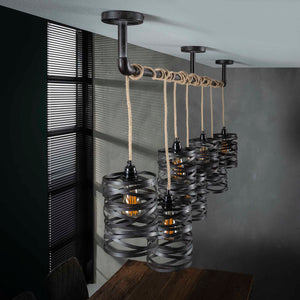Hanglamp 7L gedraaid - Slate Grey