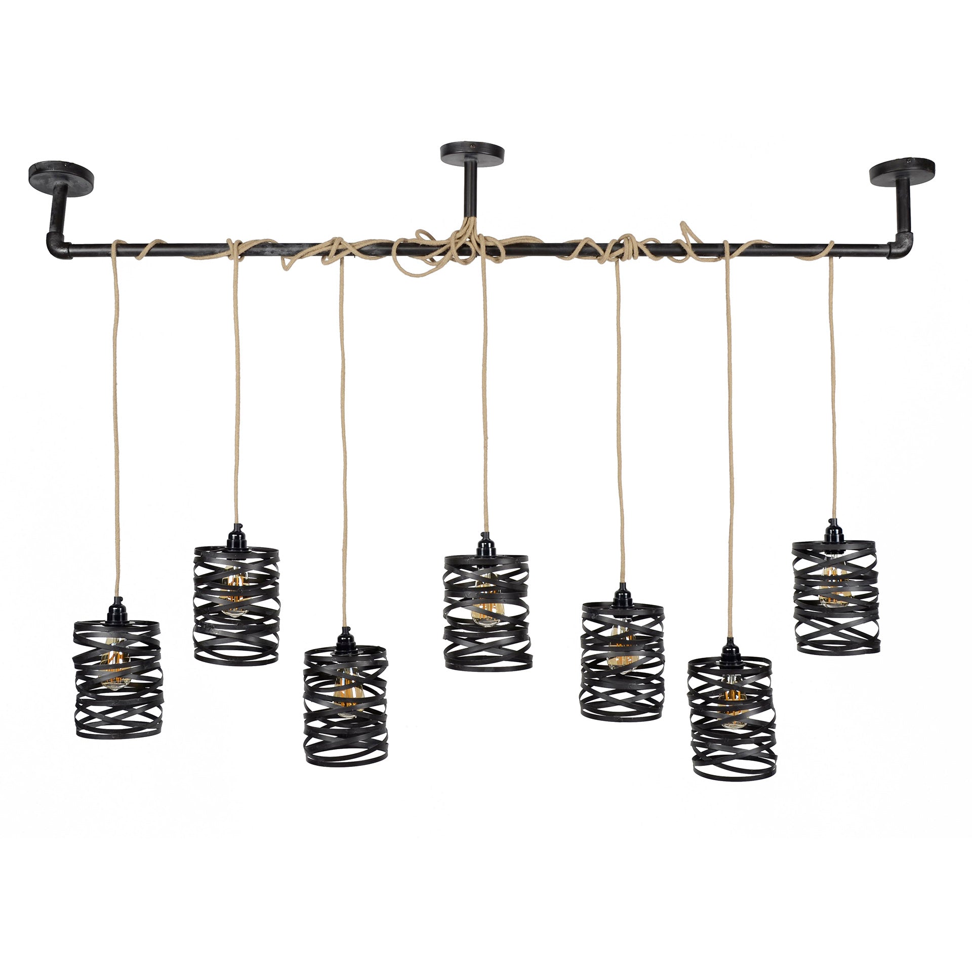 Hanglamp 7L gedraaid - Slate Grey