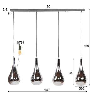 Hanglamp Silver Drop
