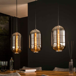 Hanglamp 3L Chroomglas