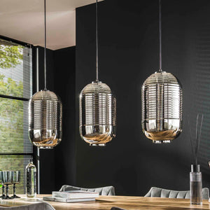 Hanglamp 3L Chroomglas