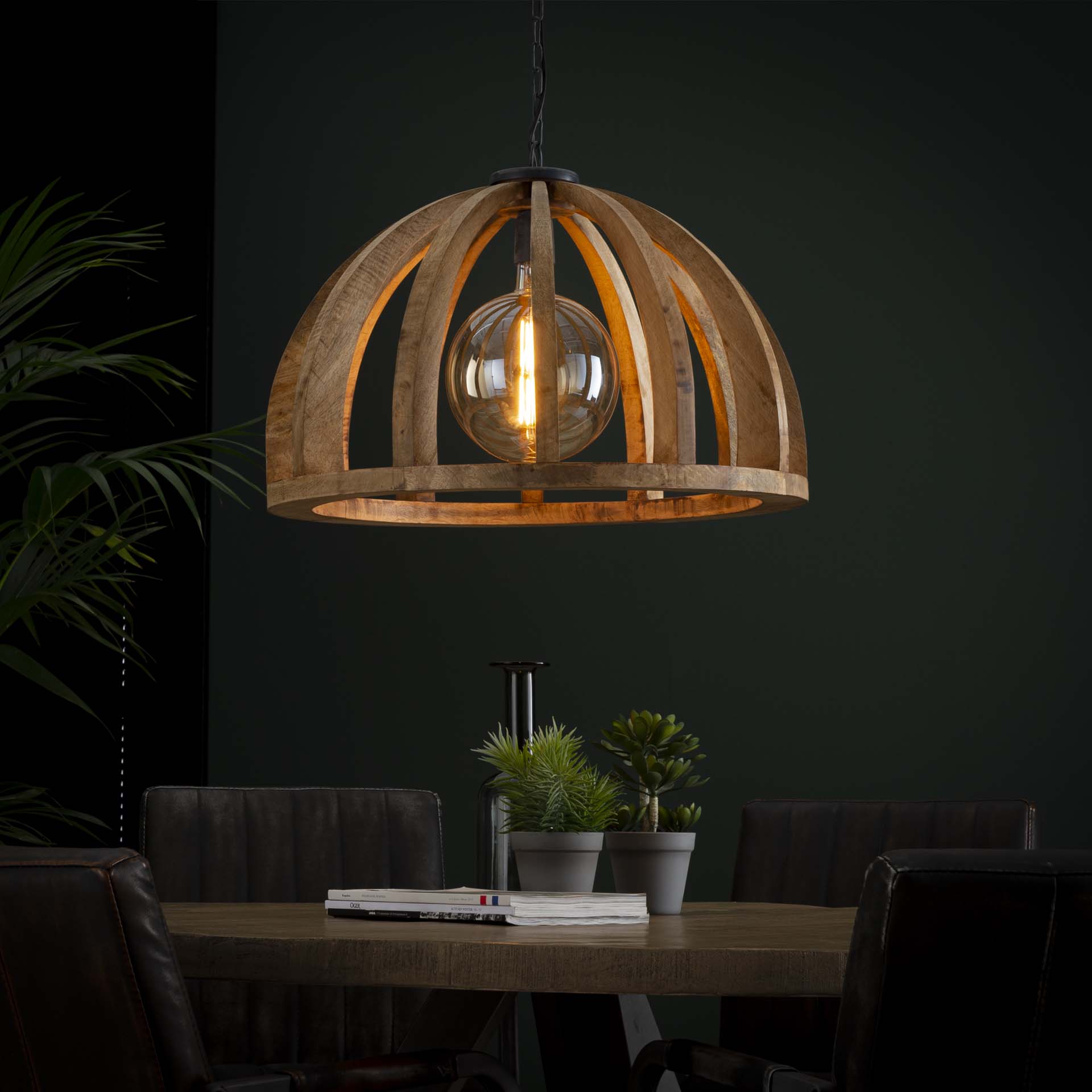 Hanglamp Mangohout - Verstelbaar Tot 150 cm