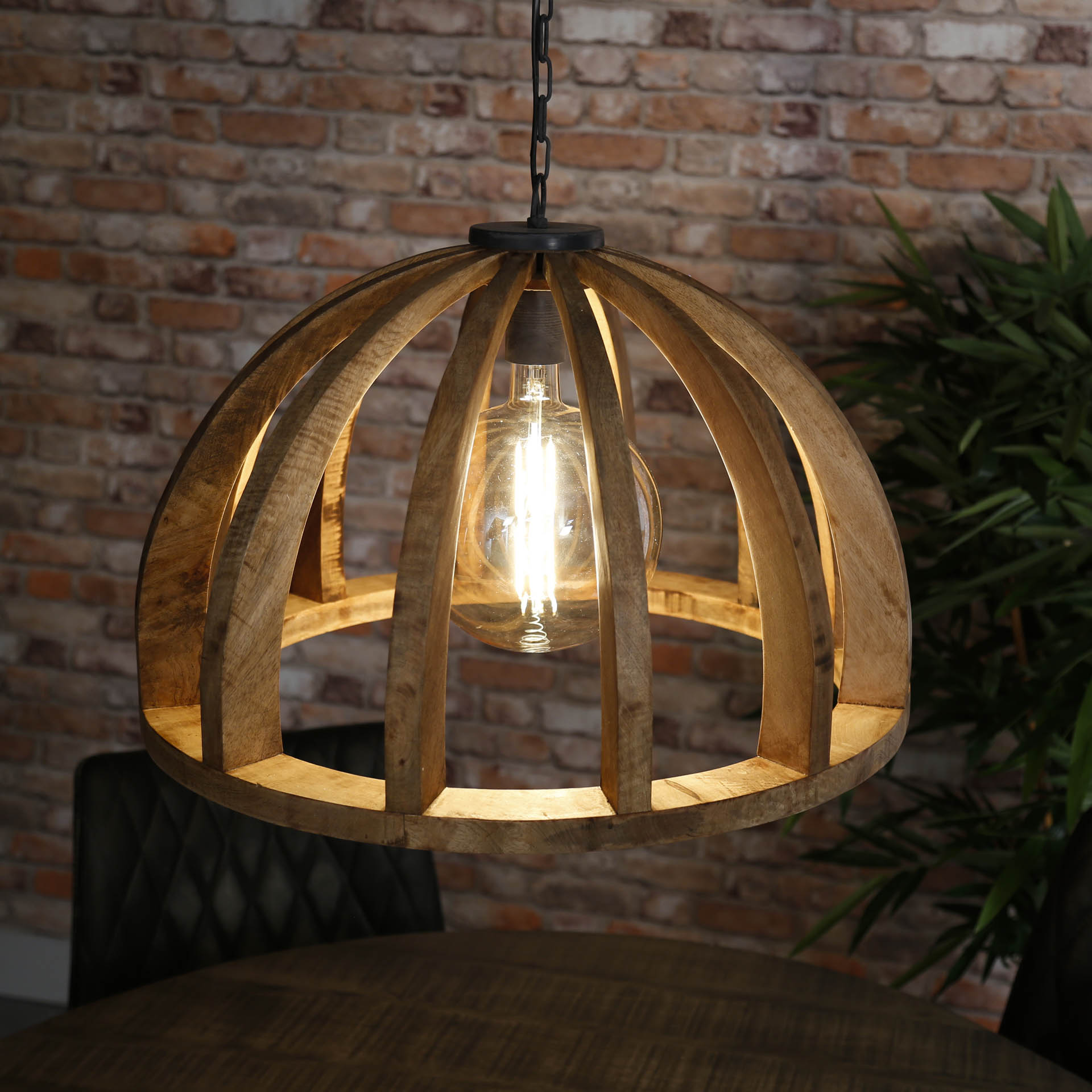 Hanglamp Mangohout - Verstelbaar Tot 150 cm