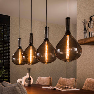 Hanglamp 4L Smoke Glass