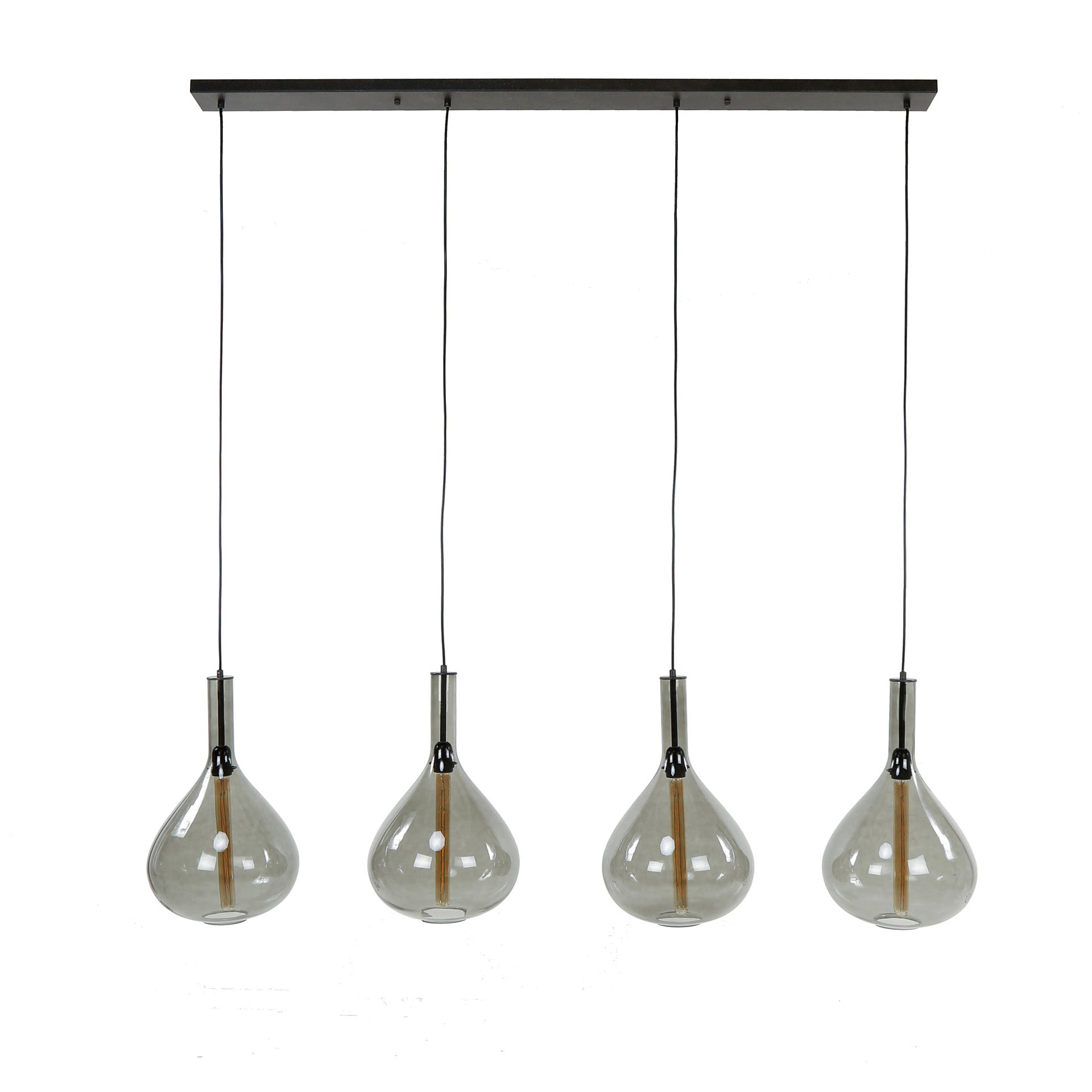 Hanglamp 4L Smoke Glass