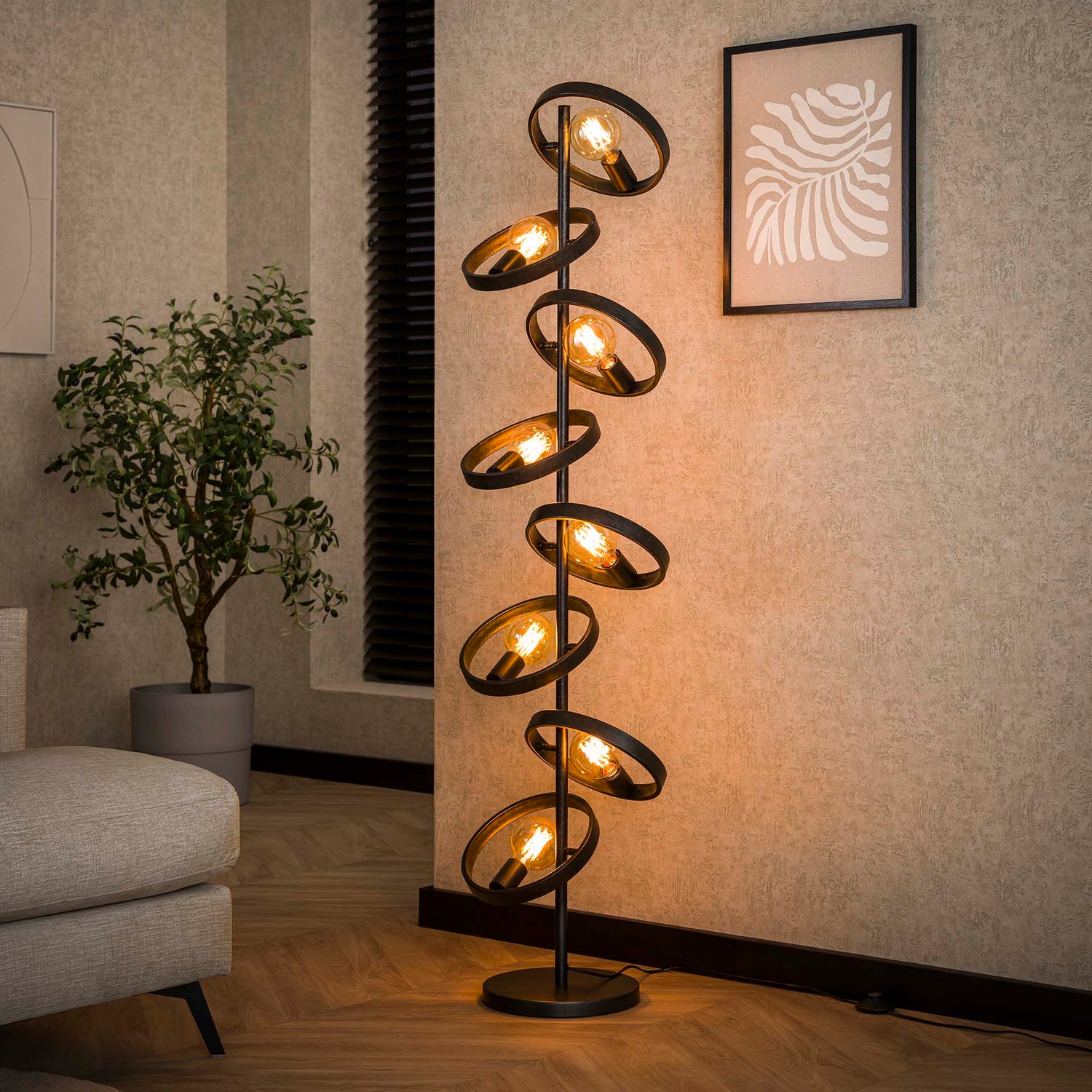 Vloerlamp Hover 8L charcoal