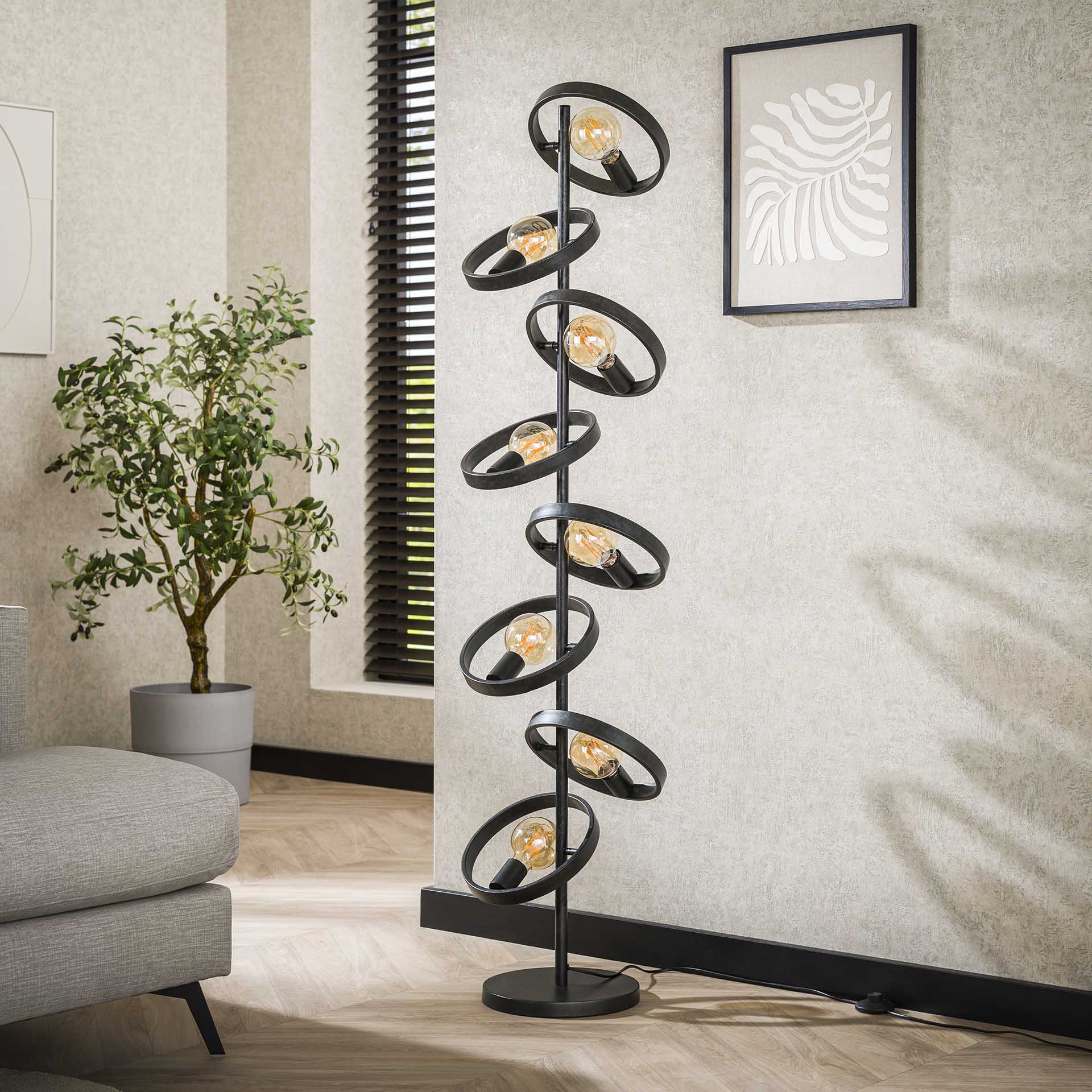 Vloerlamp Hover 8L charcoal