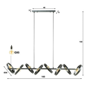 Hanglamp 8L Charcoal