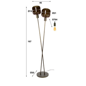 Vloerlamp Bronza