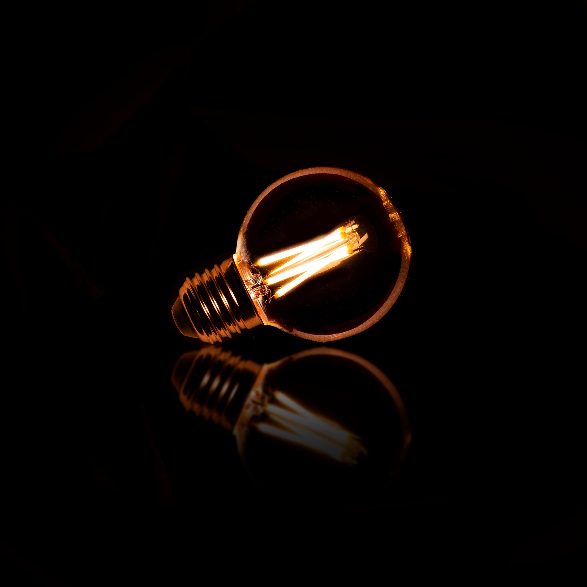 LED filament bol amber 6 cm