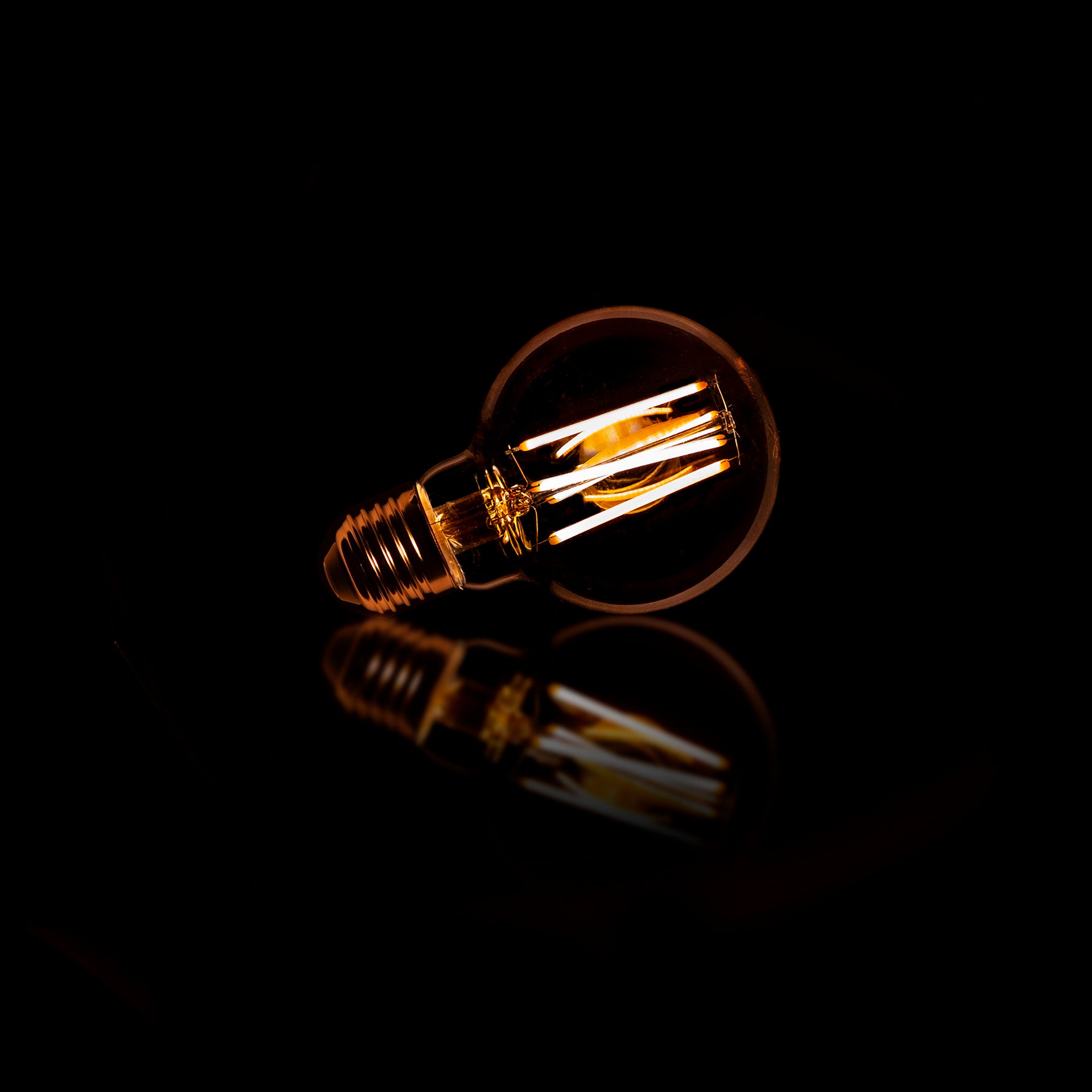 LED Filament Bol Amber 7 cm