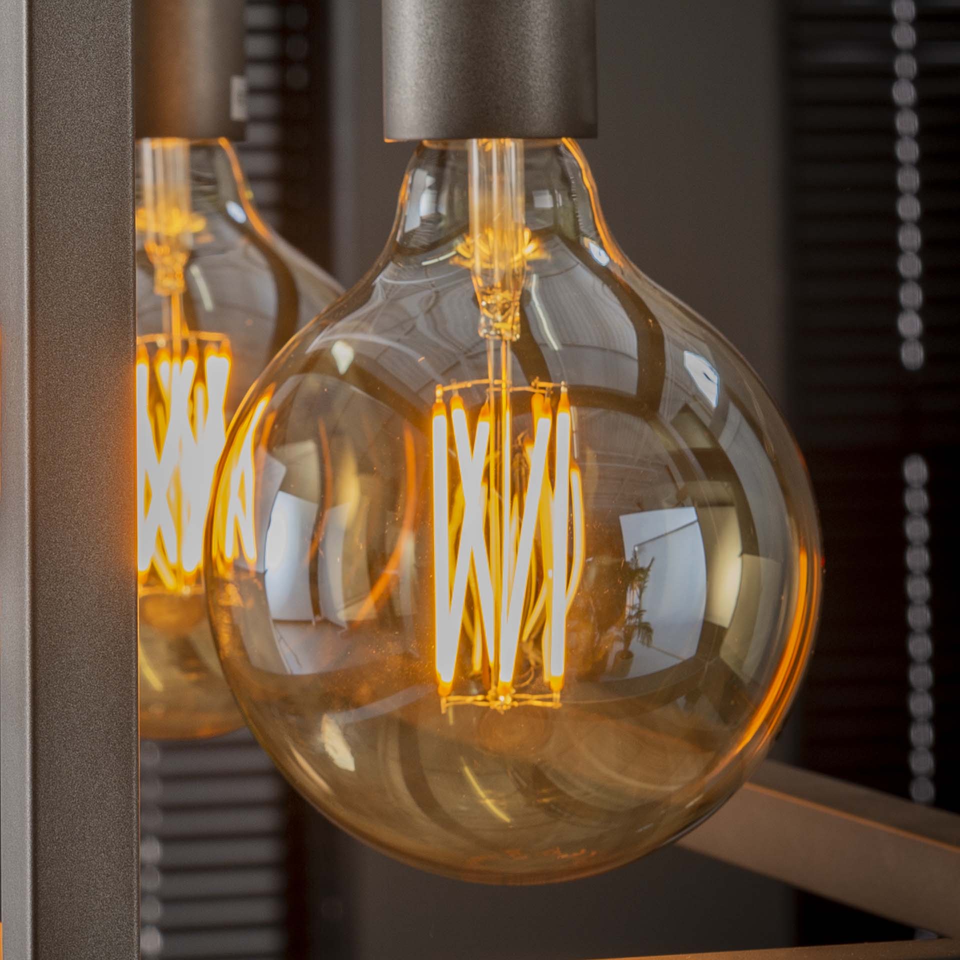 LED Filament Bol - Amber & Smoke Grey