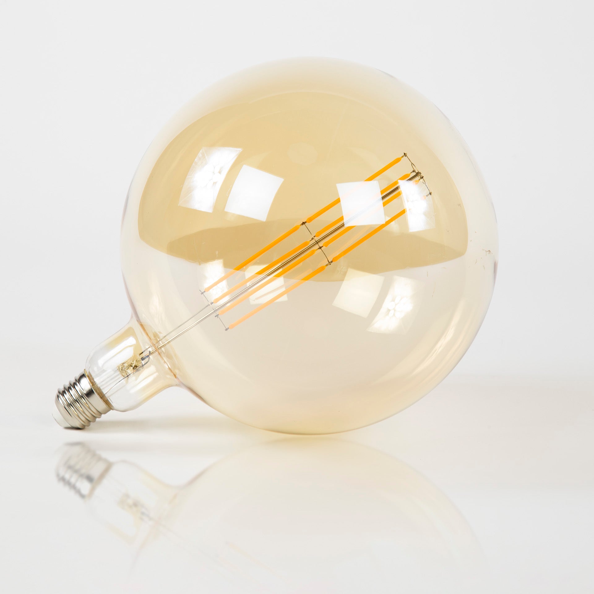 LED filament bol 20 cm - Amber en Smoke Grey