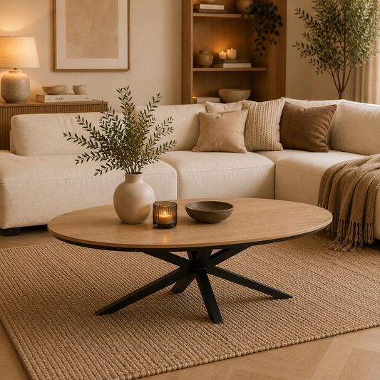 Wellington oval coffee table
