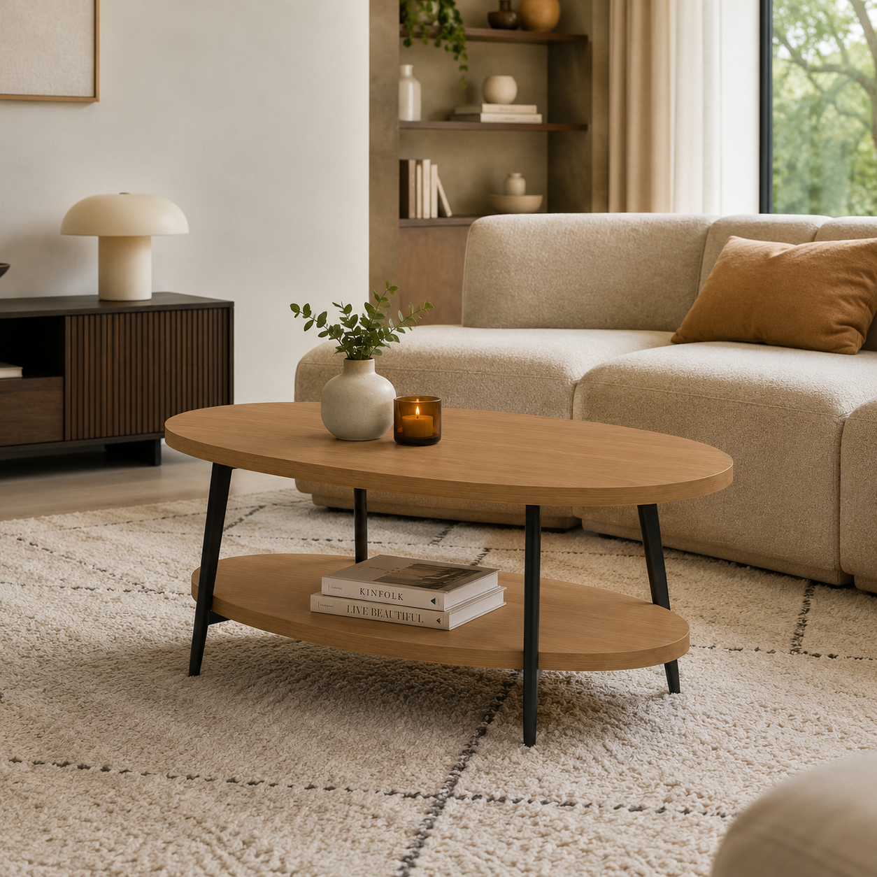 Lynn oval coffee table
