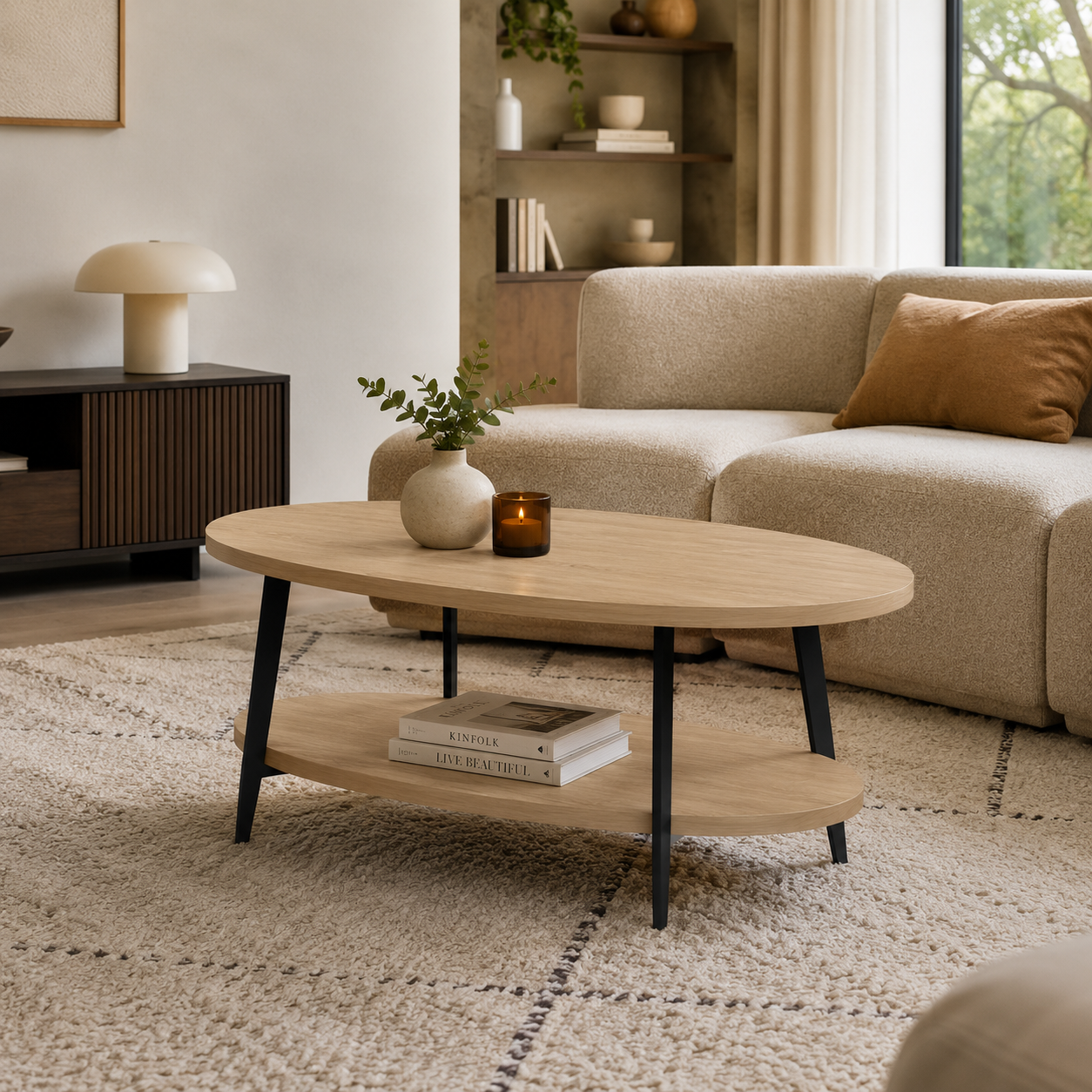 Lynn oval coffee table