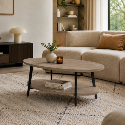 Lynn oval coffee table