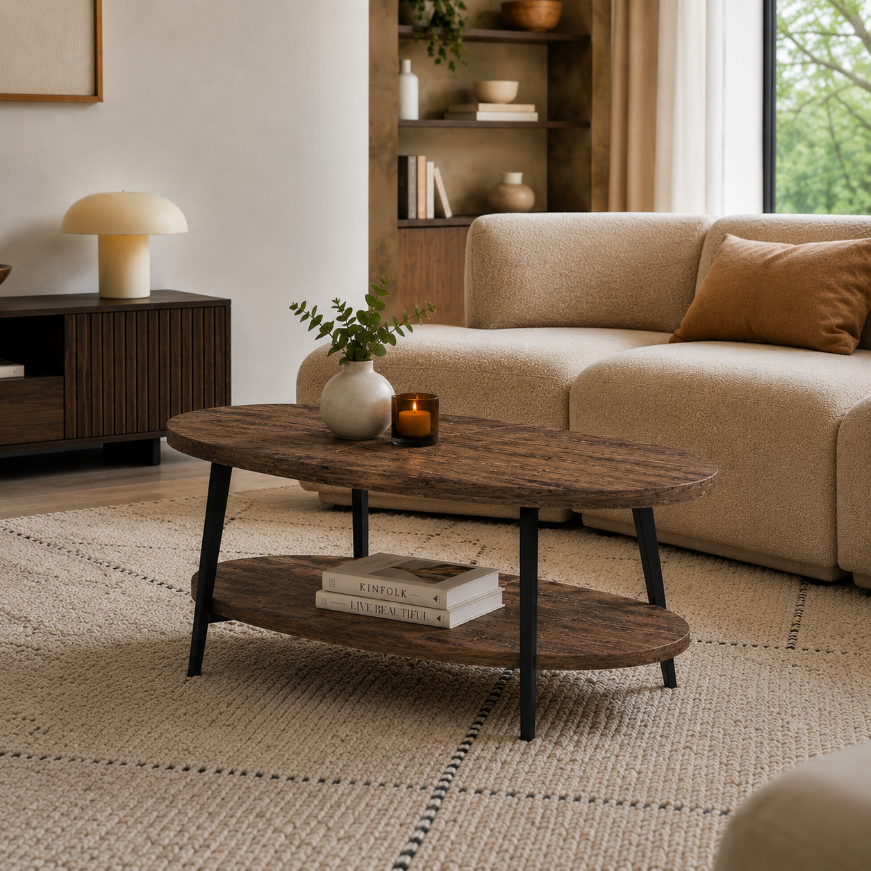 Lynn oval coffee table