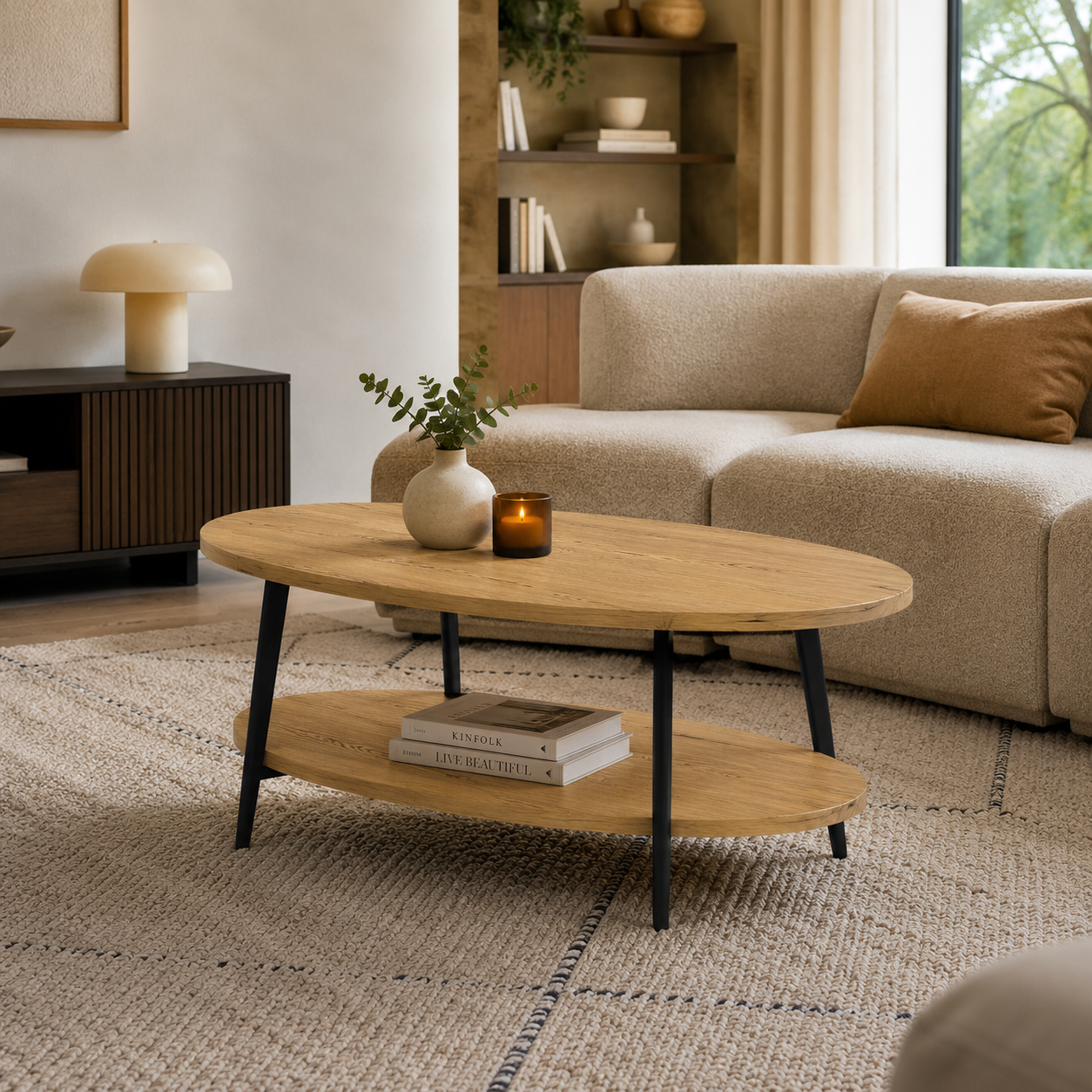 Lynn oval coffee table