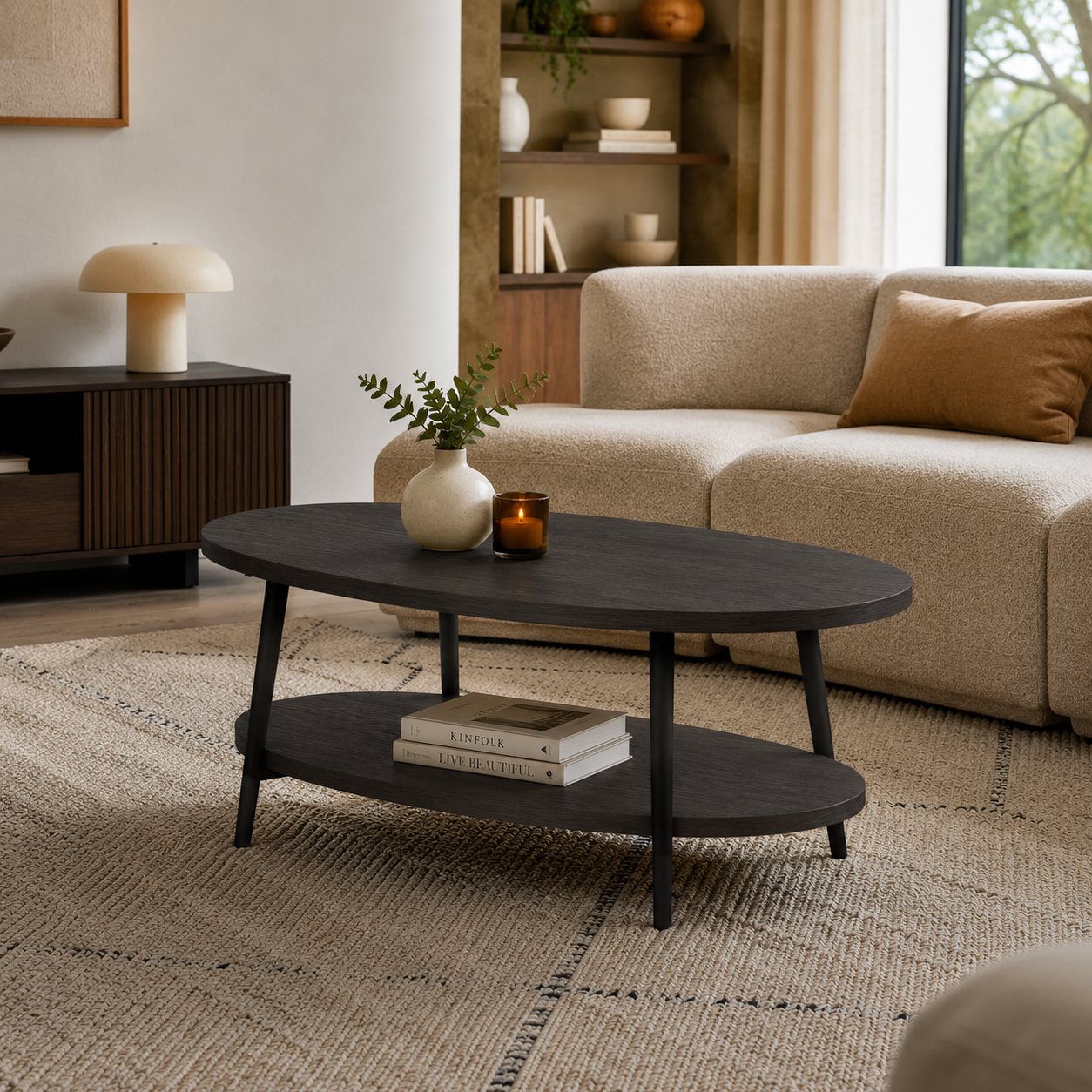 Lynn oval coffee table