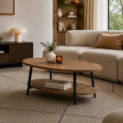 Lynn oval coffee table