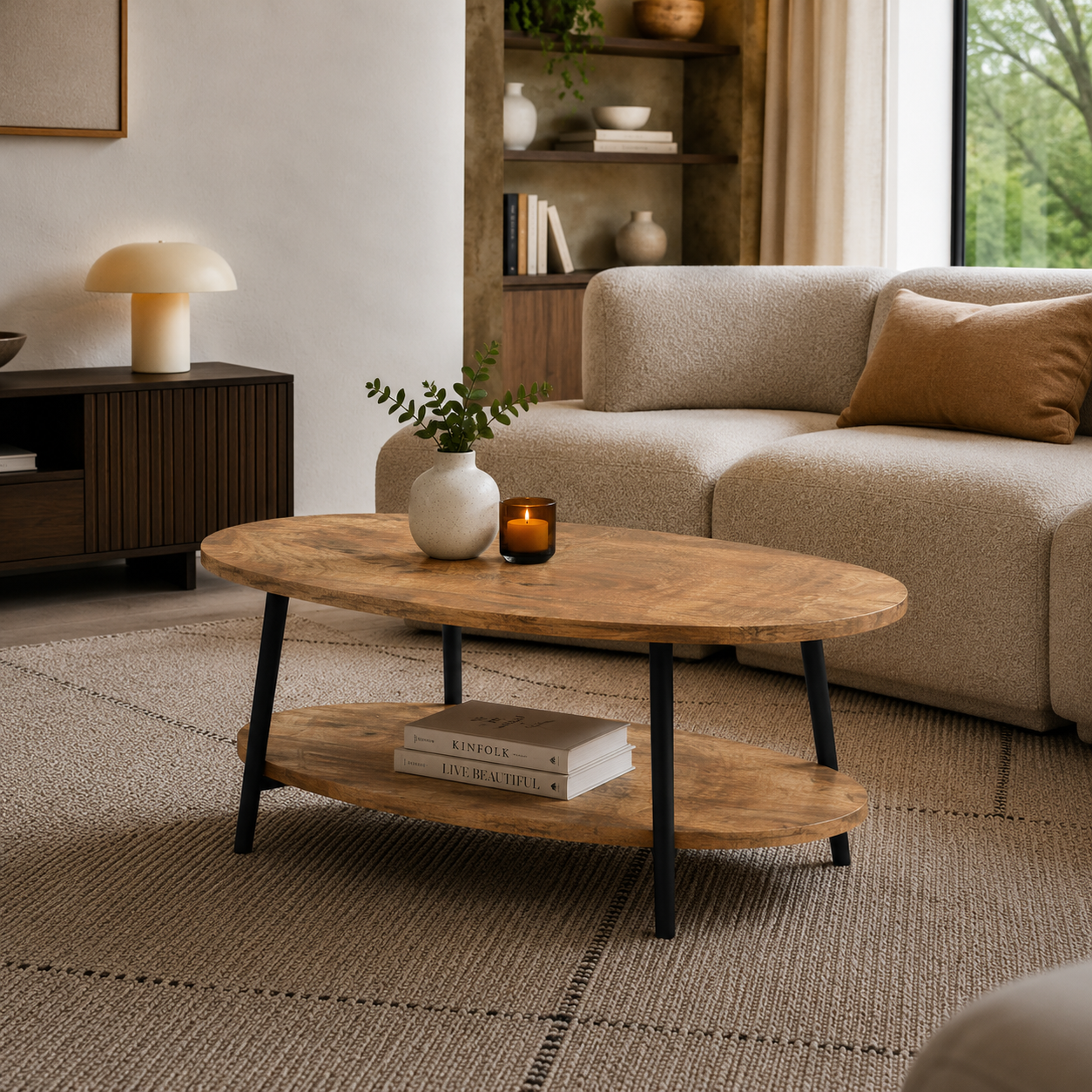 Lynn oval coffee table