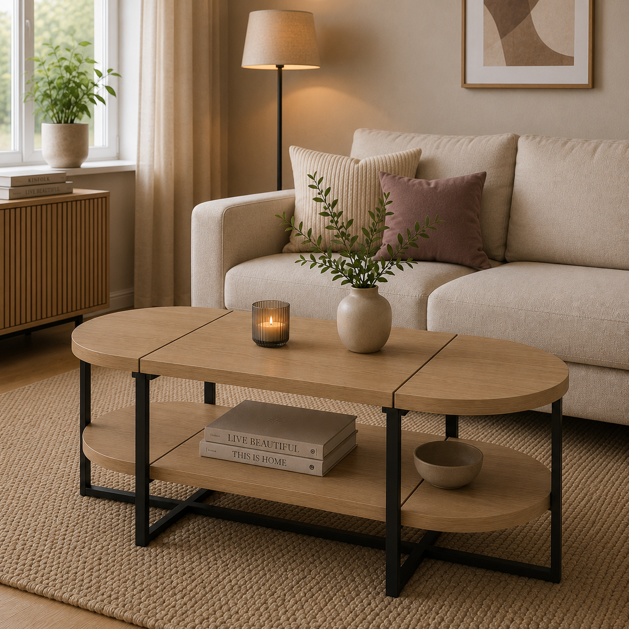Lynn oval coffee table