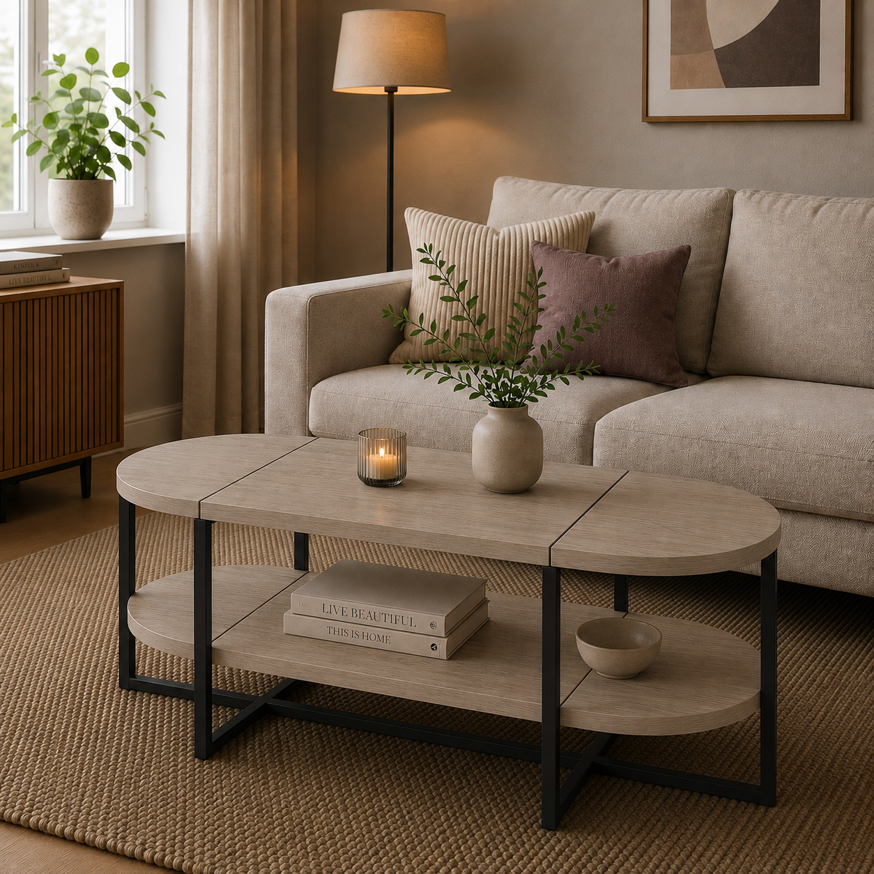 Lynn oval coffee table