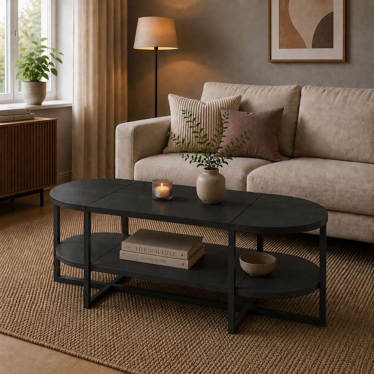 Lynn oval coffee table