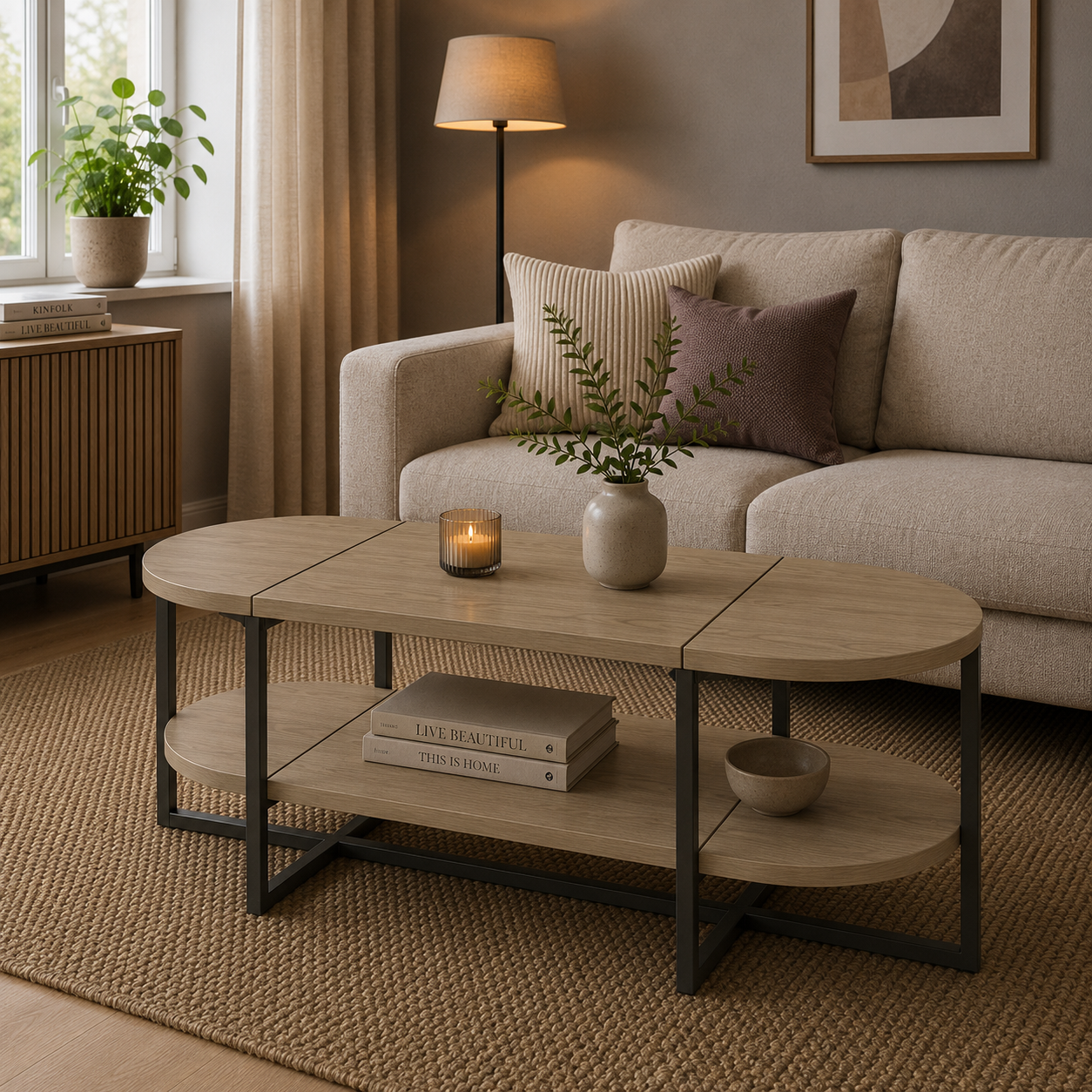 Lynn oval coffee table
