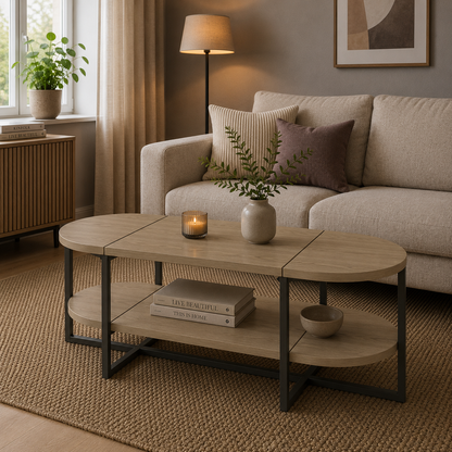 Lynn oval coffee table
